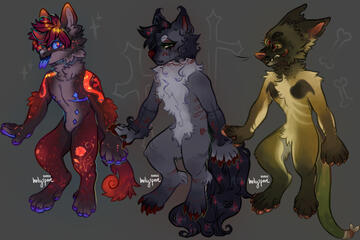 Anthro adoptable trio